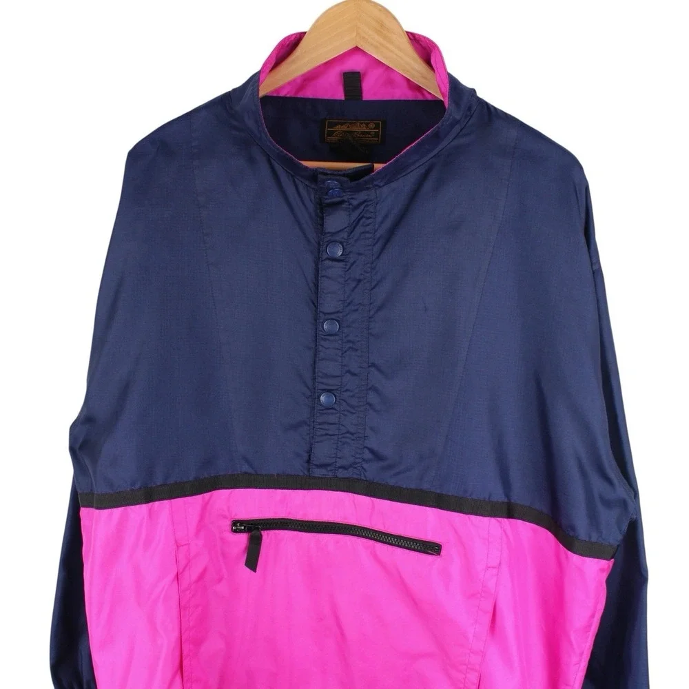 Vintage Eddie Bauer Pullover Windbreaker Anorak Jacket Colorblock Women's Medium